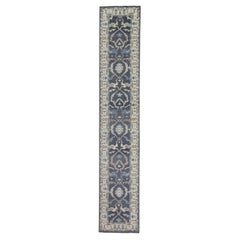 Alfombra Oushak Oriental Anudada a Mano Turca Oushak 2'10" x 15'6" #5591