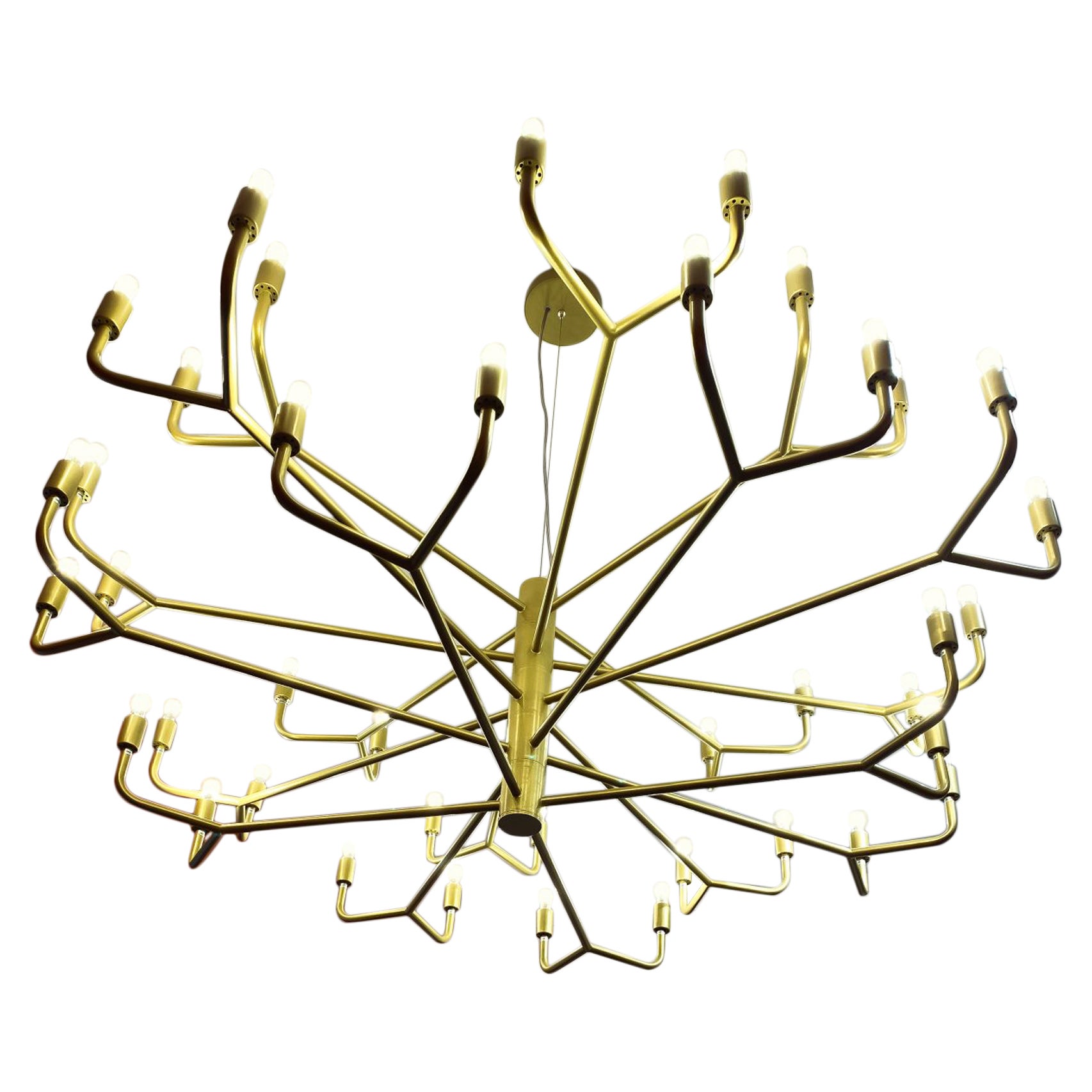 Chandelier Grand Siècle Big Mat Gold designed Alberto Nason