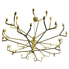Chandelier Grand Siècle Big Mat Gold designed Alberto Nason
