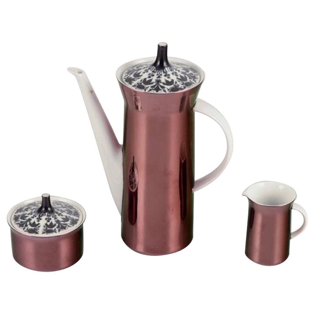 Bjørn Wiinblad pour Rosenthal, Allemagne. Service à café en porcelaine "Berlin Hilton".