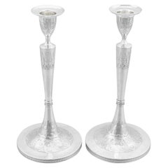 Antique 1810 Austrian Silver Candlesticks