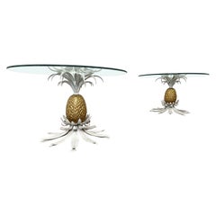 Retro Pair of Hans Kögl pineapple side tables, 1960s
