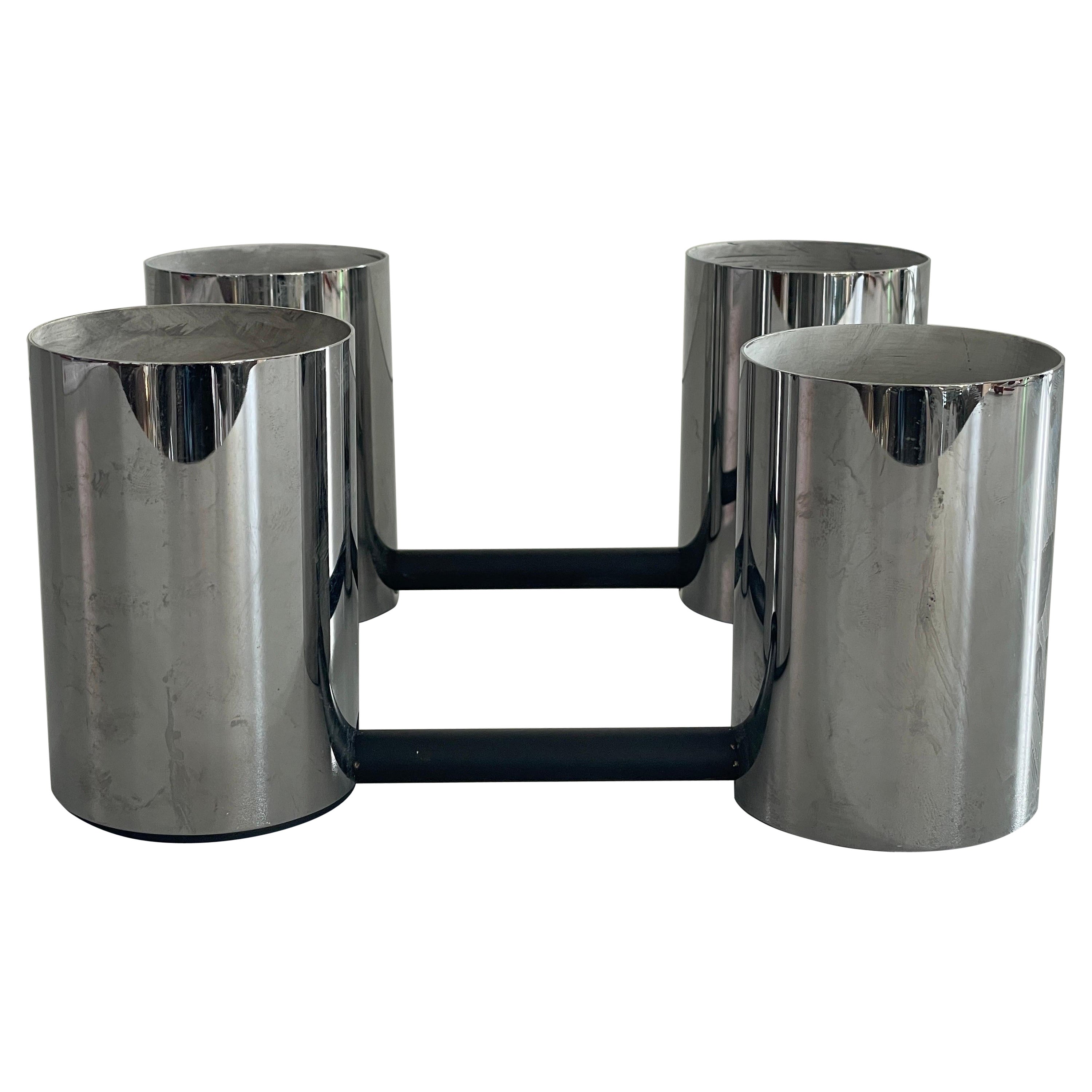 Cylindrical Square Design Flush Mount Ceiling Lamp by Beisl, 1960s, Germany For Sale