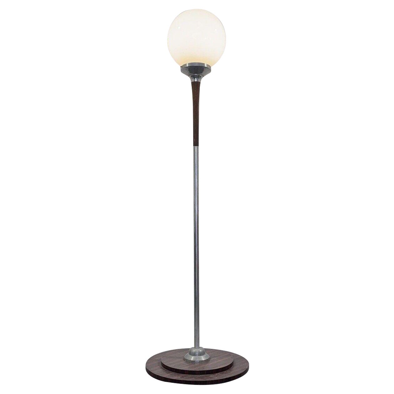 Teak Floor Lamp Globe Modern Design 1969's