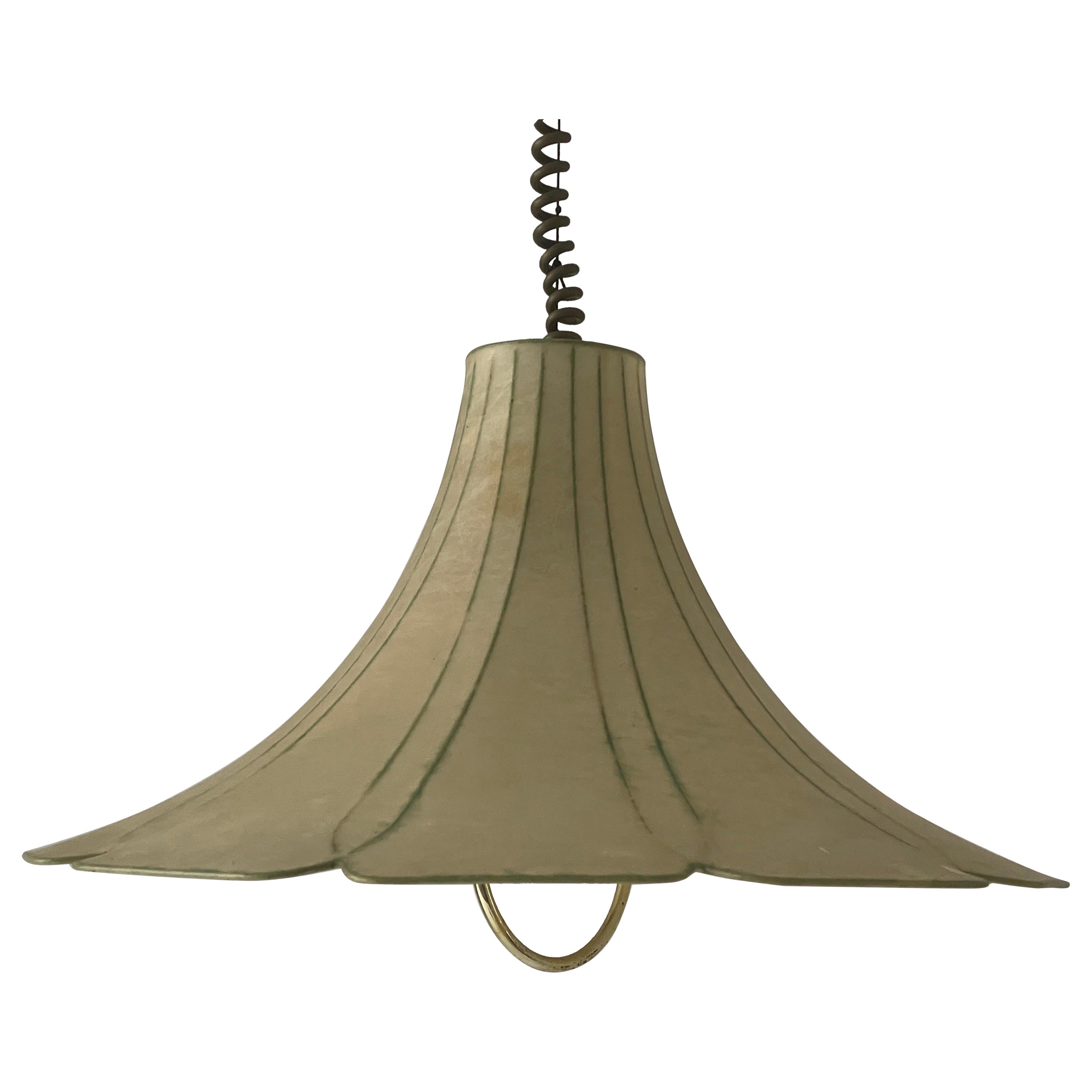 Flower Design Cocoon Pendant Lamp by Goldkant, 1960s, Germany
