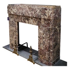 Antique Art Deco Marble Fireplace from the 1920s  
