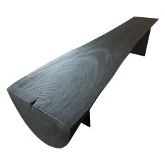 Andrianna Shamaris Minimalist Charred Bench