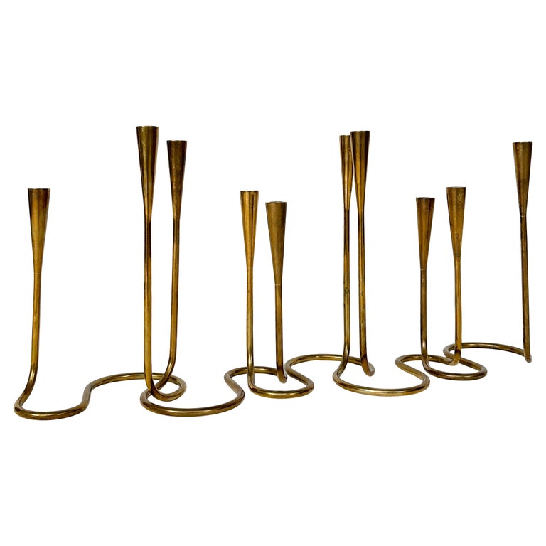 Illums Bolighus Serpentine candleholders, 1950s, offered by Sella Studio