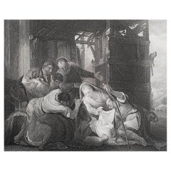 Original Antique Print After Veronese, The Nativity, circa 1850