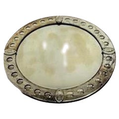 Antique French Art Deco Round Mirror