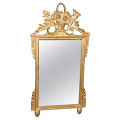French Louis XV Italian-Made "Harvest" style Mirror with tools of a Farmer