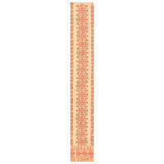 Textile de broderie grecque ancienne de taille longue et étroite 1'8" x 10'9"