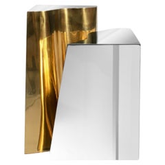 Lapiaz Side Table - Hand-Polished Steel & Brass - Boca do Lobo