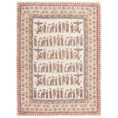 Persepolis-Motiv Antiker persischer Wandteppich Textil 6'9" x 9'1"