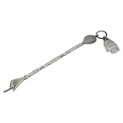 Nordafrikanischer Silber-Torah-Pfeiler, Marokko, frühes 20. Jahrhundert