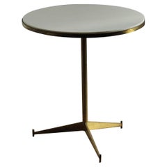 Paul McCobb Brass and Vitrolite "Cigarette" Table for Directional, 1950s