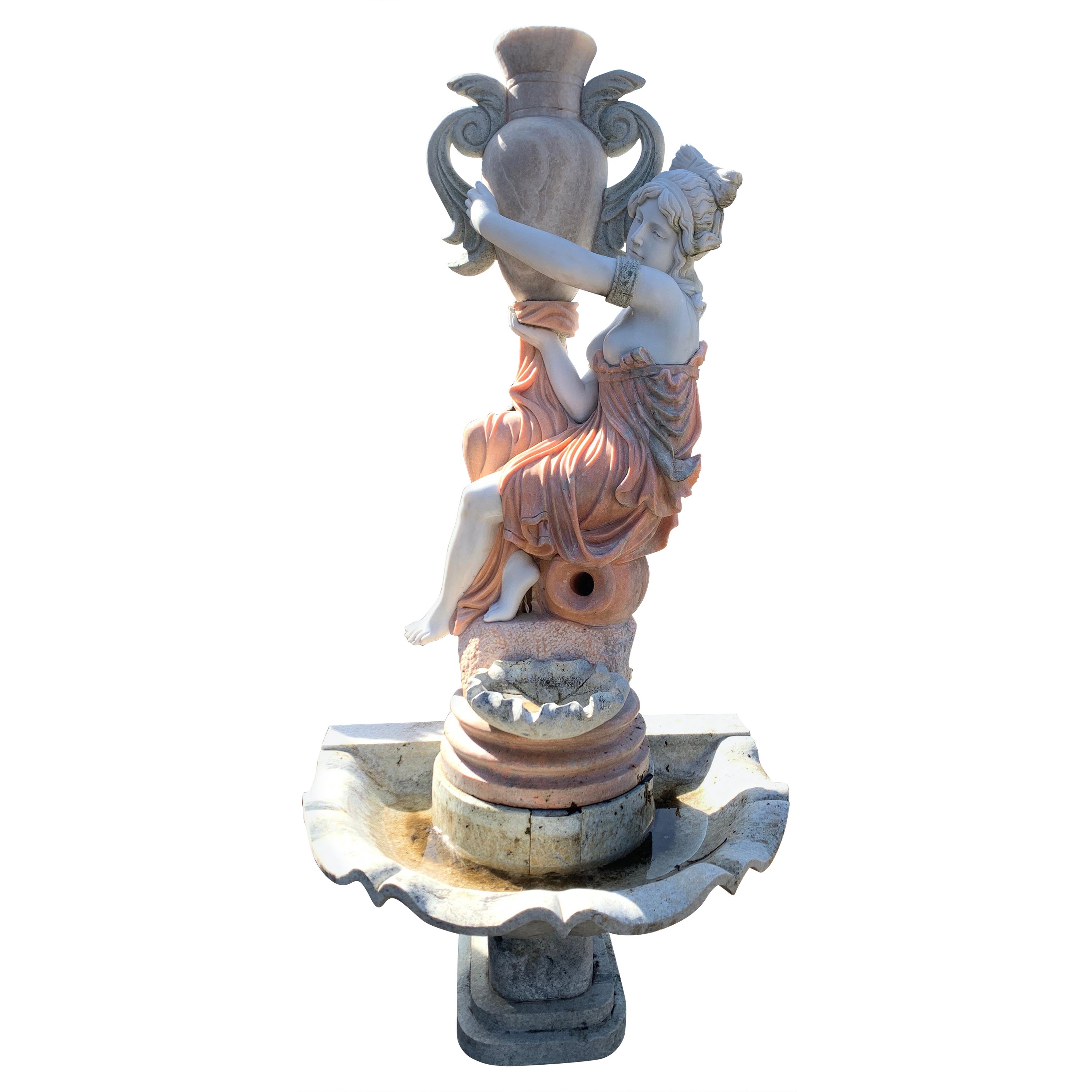 Schöner figurativer Marmorbrunnen