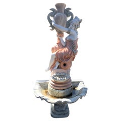 Used Beautiful Figurative Marble Fountain