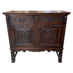Used 1940s French Oak Credenza