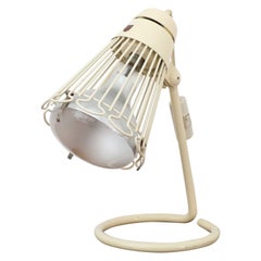 Used 1960's "Ultraphil" Philips Tanning Lamp in Cream with Wire Framed Shade