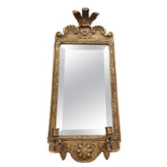 Antique Gilt Gold Wall Mirror Sconce 