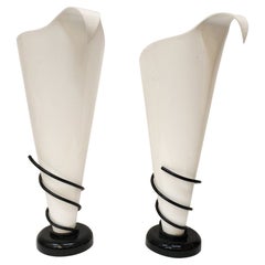 Pair of Rougier Style Lamps