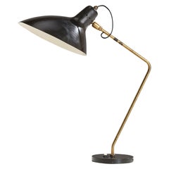 Jacques Biny, Table Lamp, Brass, Metal, France, 1950s