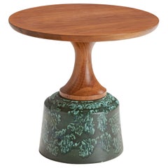 John Van Koert, Side Table, Walnut, Ceramic, USA, 1950s