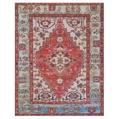 Stunning Antique Traditional Hand-Woven Persian Serapi