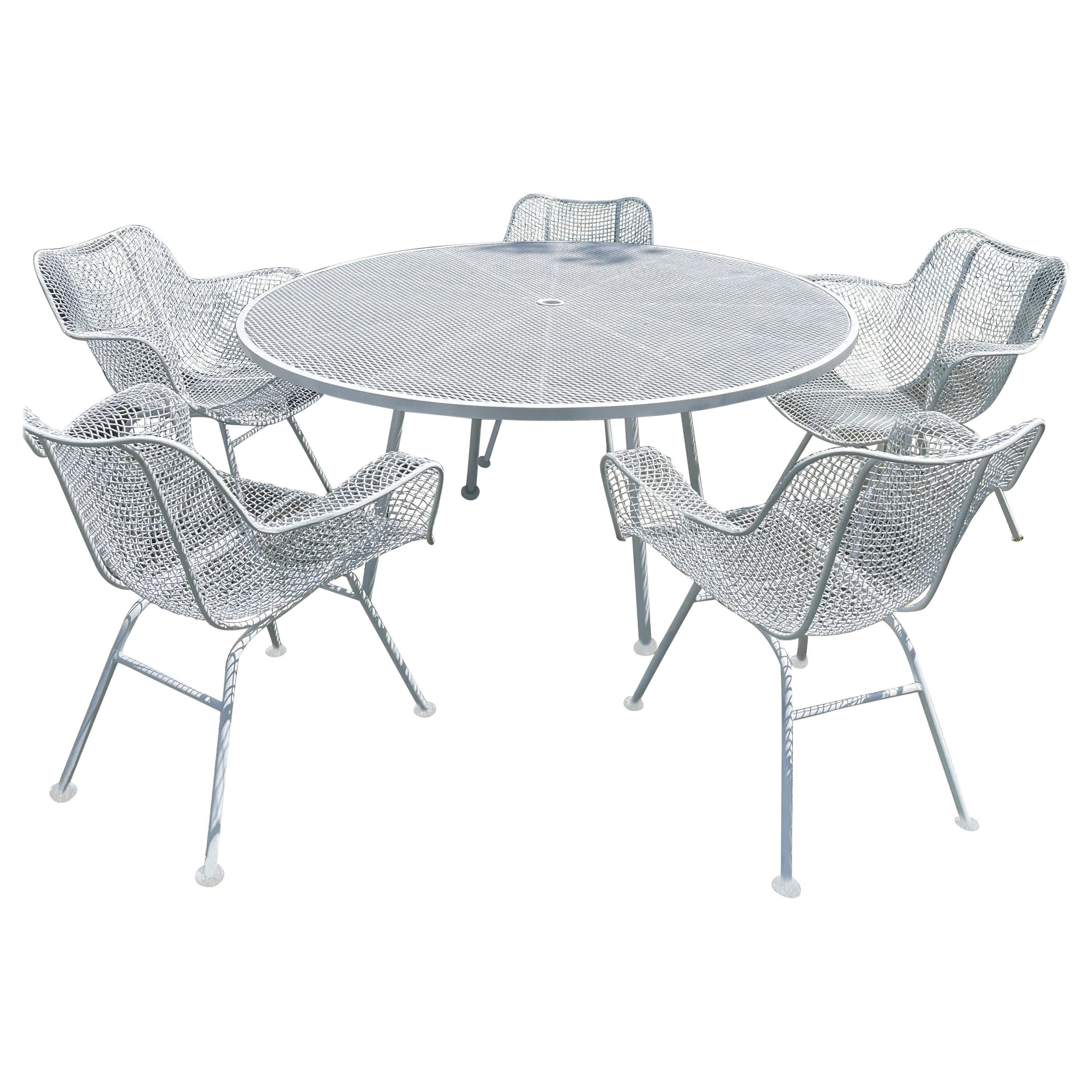 MidCentury Modern Russell Woodard Arnold Palmer Patio Set of 4 Chairs and Table at 1stDibs
