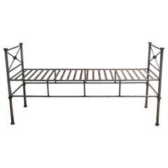Vintage Neoclassical Modern Iron Bench in the Style of Giacometti