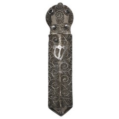 A Silver Filigree Mezuzah Case, Israel Circa 1950