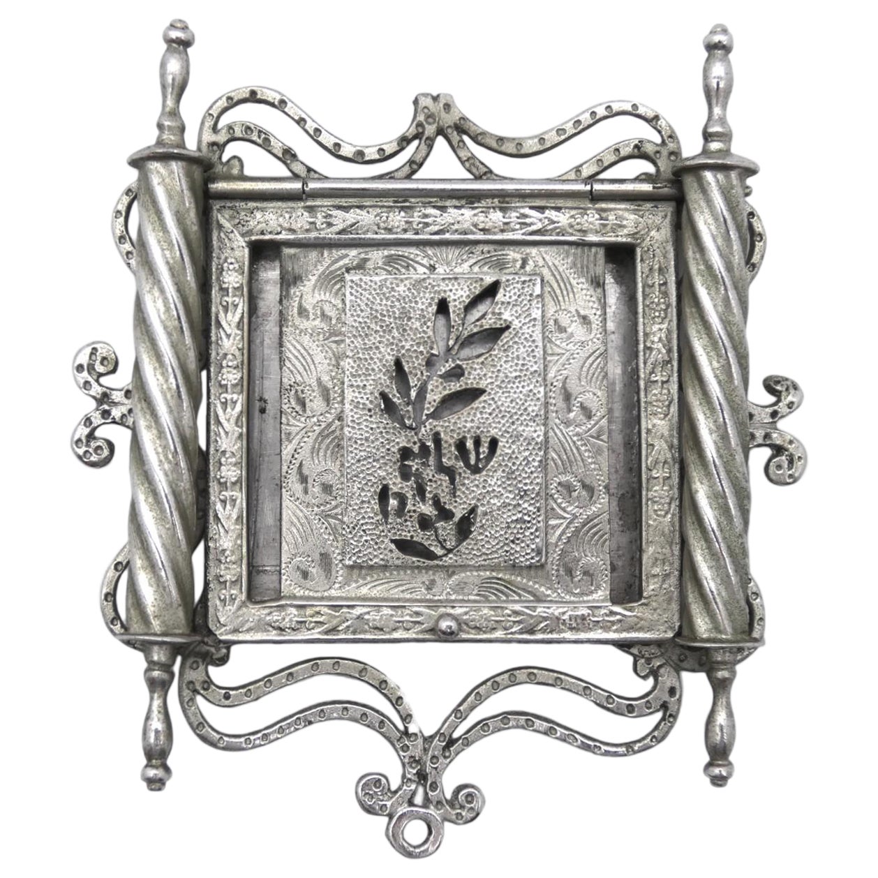 Estuche de plata para mezuzá de William B. Meyers, Newark, Nueva Jersey, circa 1950 en venta