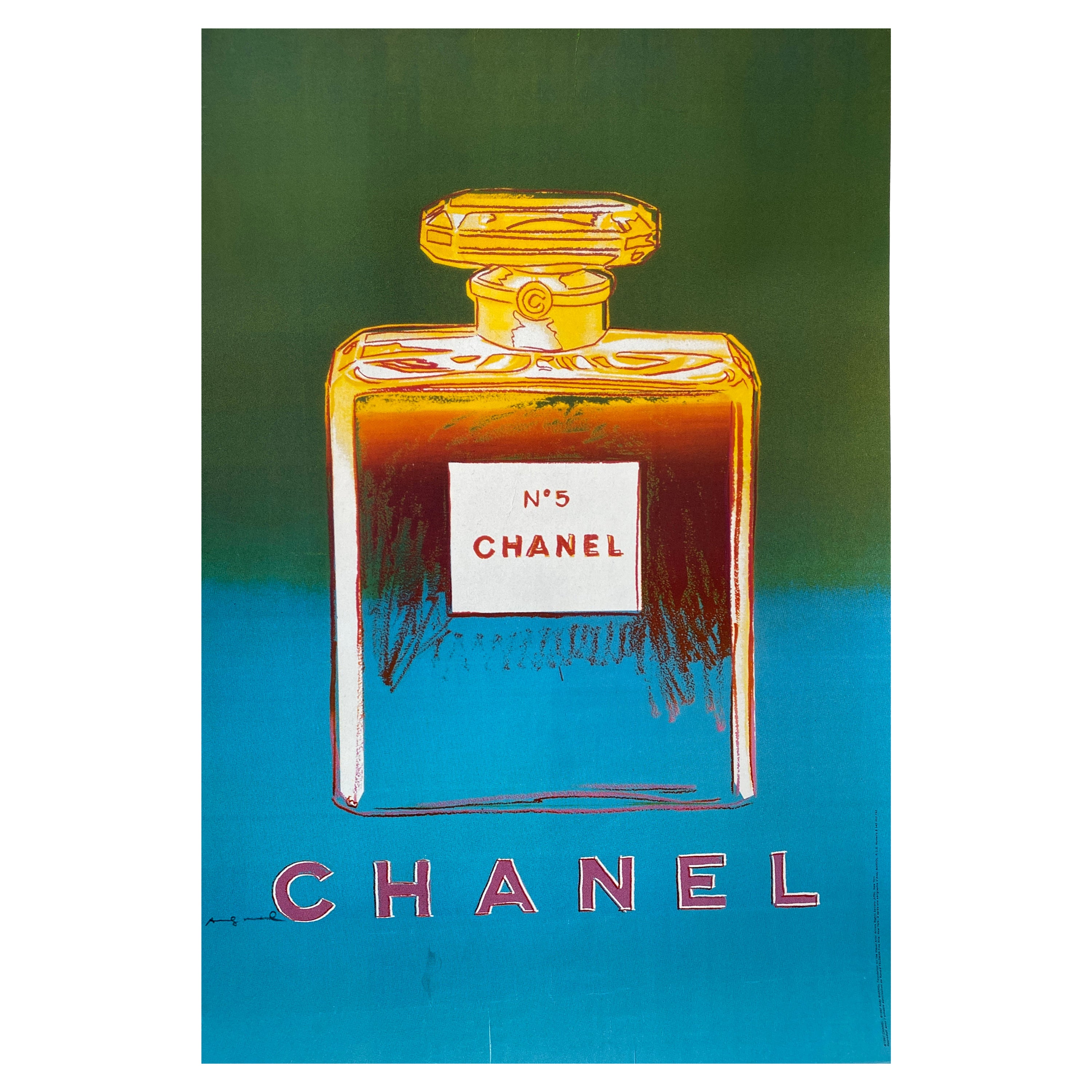 Poster di moda originale d'epoca, 'Chanel' di Andy Warhol, 1997