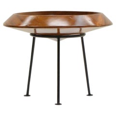Fruttiera in teak massiccio su supporto, Danimarca, anni '60.