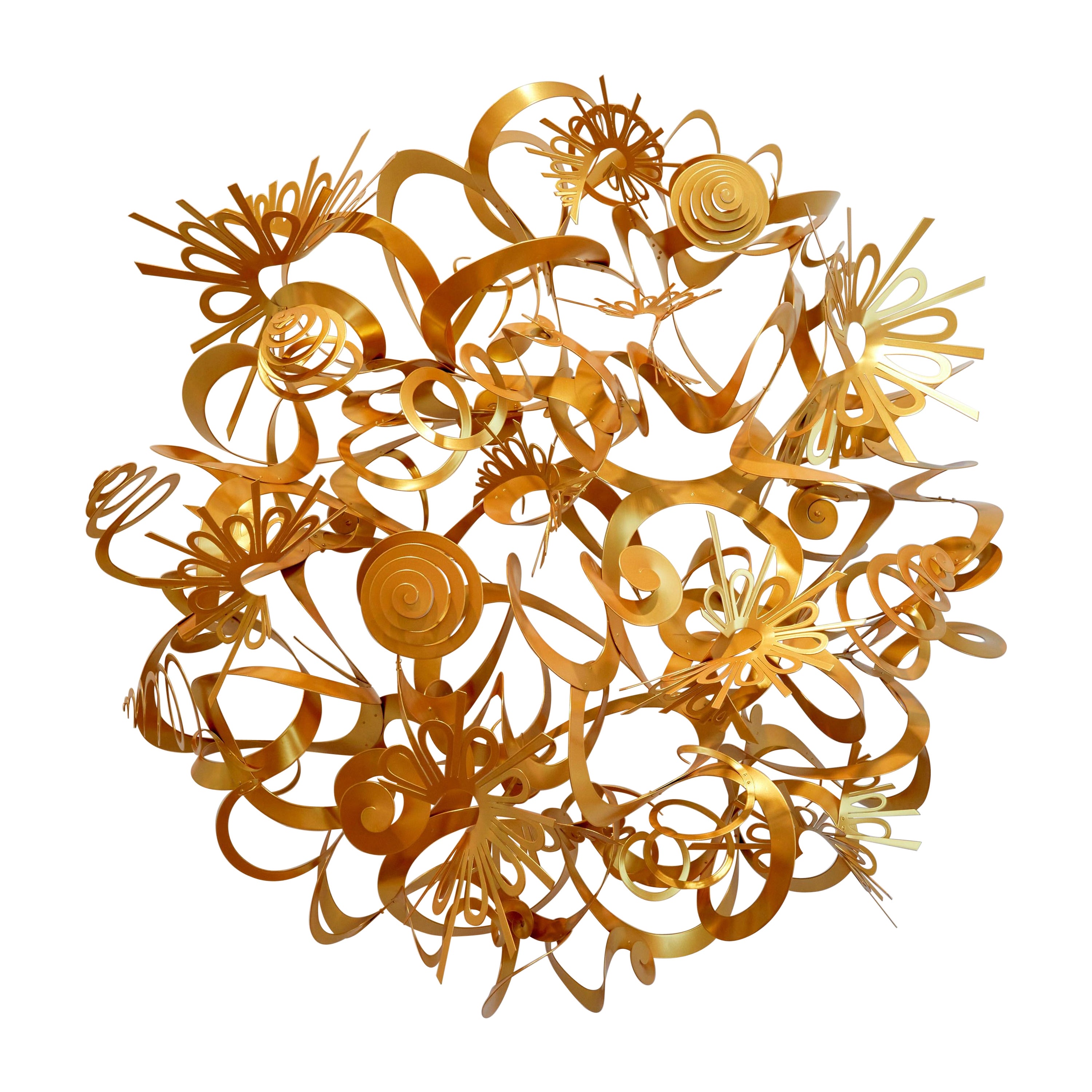 Sun Golden 108 No 2, a powder coated aluminium artwork by Tsai & Yoshikawa For Sale