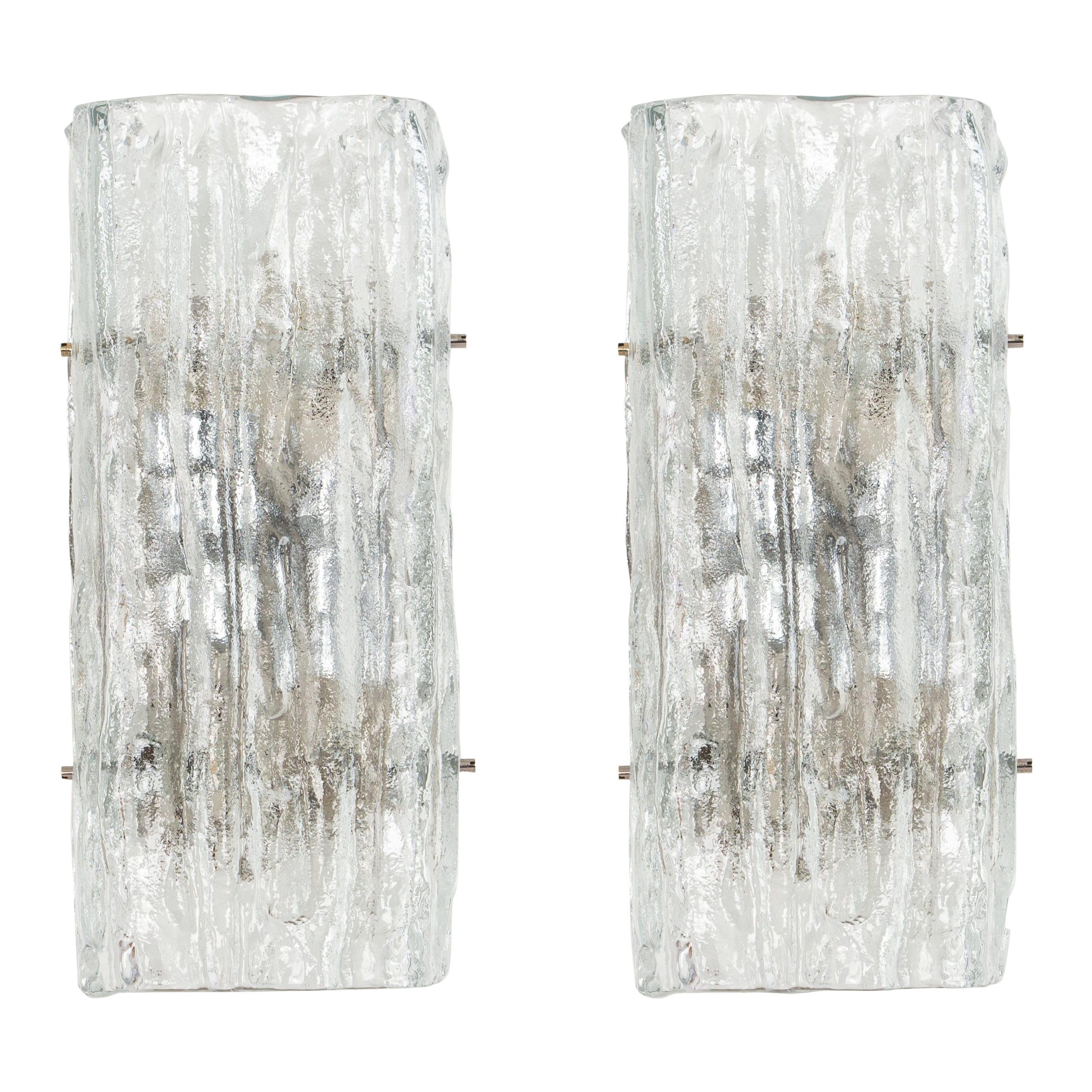 Pair of Kalmar Sconces Wall Lights, Austria, 1960s