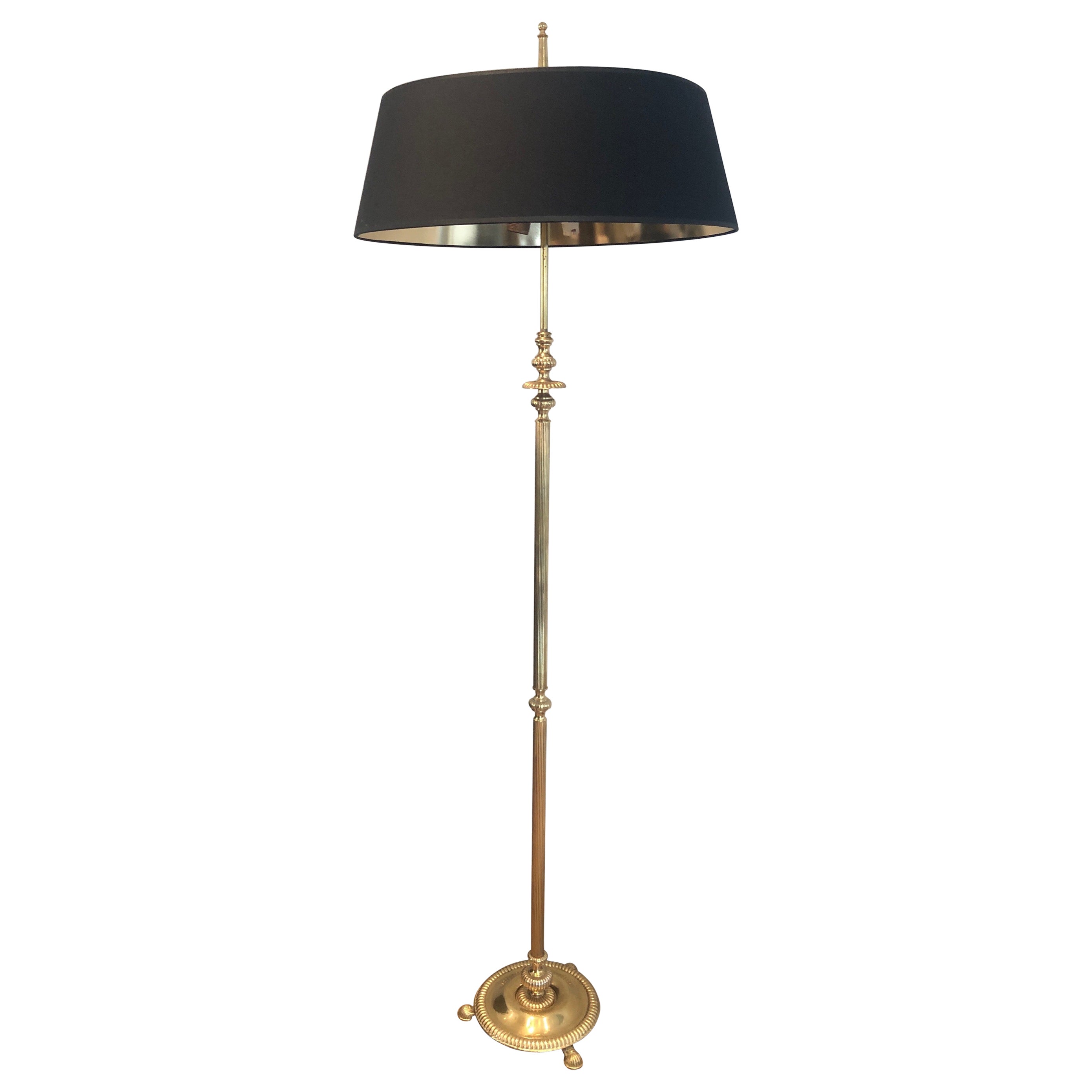 Neoclassical Style Brass Floor Lamp in the Style of Maison Jansen