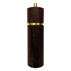 Sven Aage Petersen Pepper Mill SAAP Wenge Brass Danish Modern Denmark 1960s