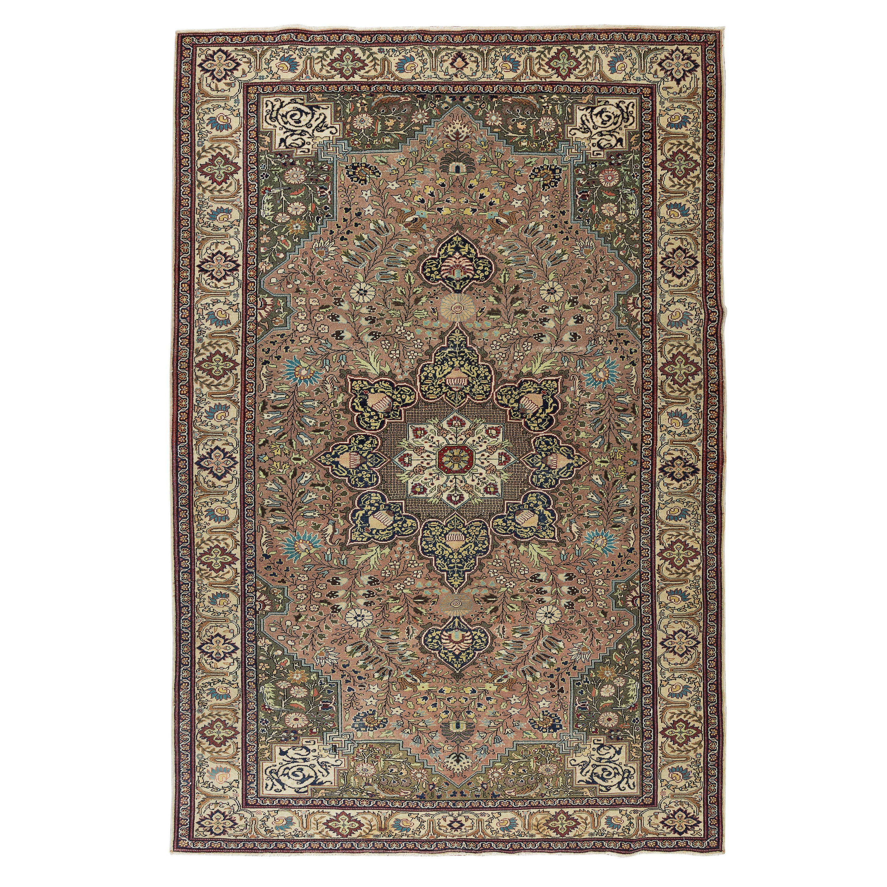 6.6x10 Ft Modern Modern Handknotted Turkish Kayseri Wool Area Rug for Living Room Decor (Tapis de laine turque noué à la main pour décorer le salon)