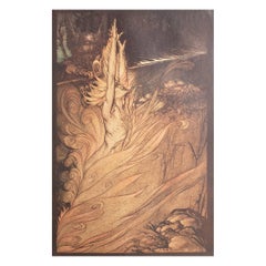 Original Antique Print by Arthur Rackham, 1910.