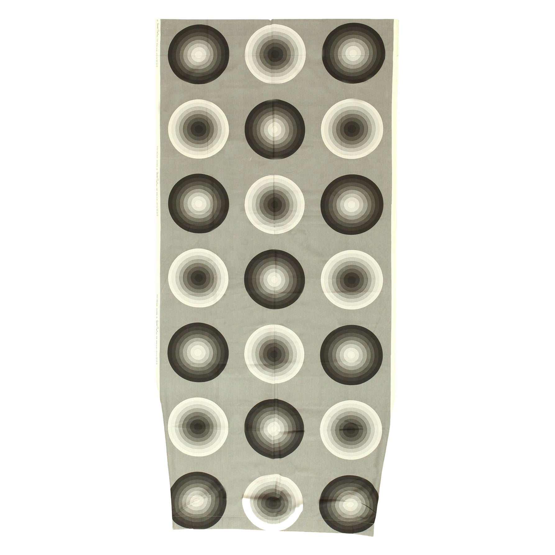 Large Vintage Mid Century Kreis Verner Panton Textile 4'1" x 8'6" For Sale