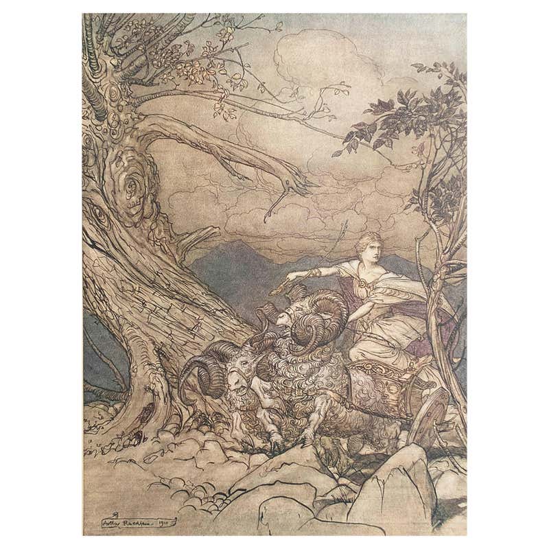 Arthur Rackham Early Works Original Vintage Print by Arthur Rackham, 1910. For Sale at 1stDibs