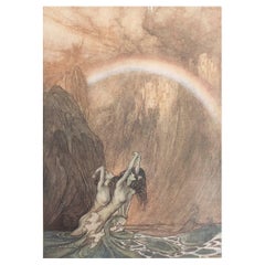 Original Antique Print by Arthur Rackham, 1910.