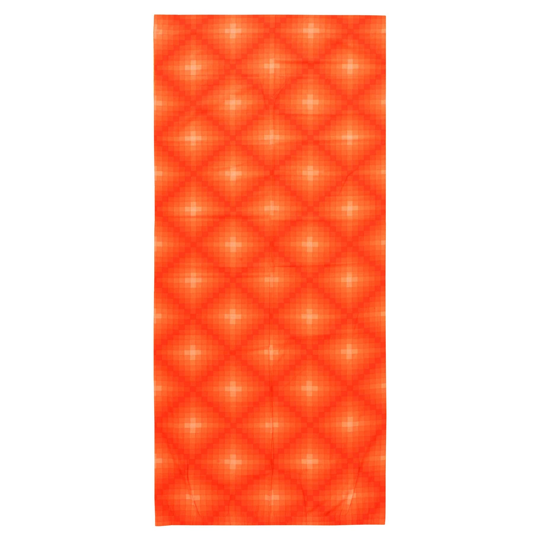 Vintage Scandinavian Verner Panton Orange Color Checkers II Textile 3'8" x 3'7"