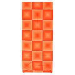 Tejido escandinavo vintage Verner Panton "Quadrat" 3'9" x 8'7
