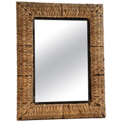 Vintage Large Rectangular Rope Mirror