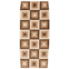 Vintage “Quadrat” Verner Panton Textile in Tan 3'9" x 8'7"