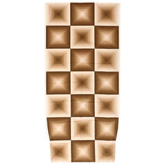 Textil escandinavo vintage Verner Panton marrón y tostado Quadrat 4' x 8'7