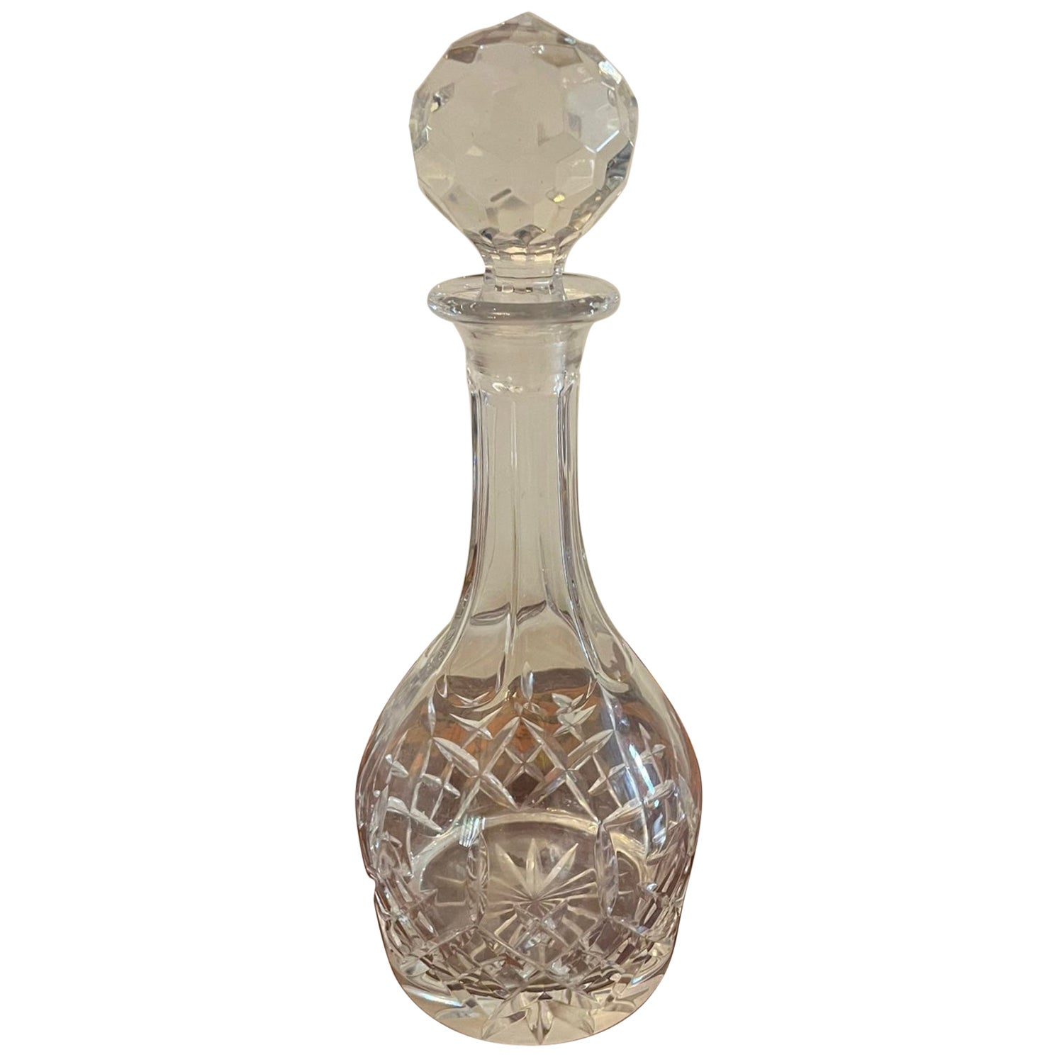 Antique Victorian Quality Cut Glass Decanter 